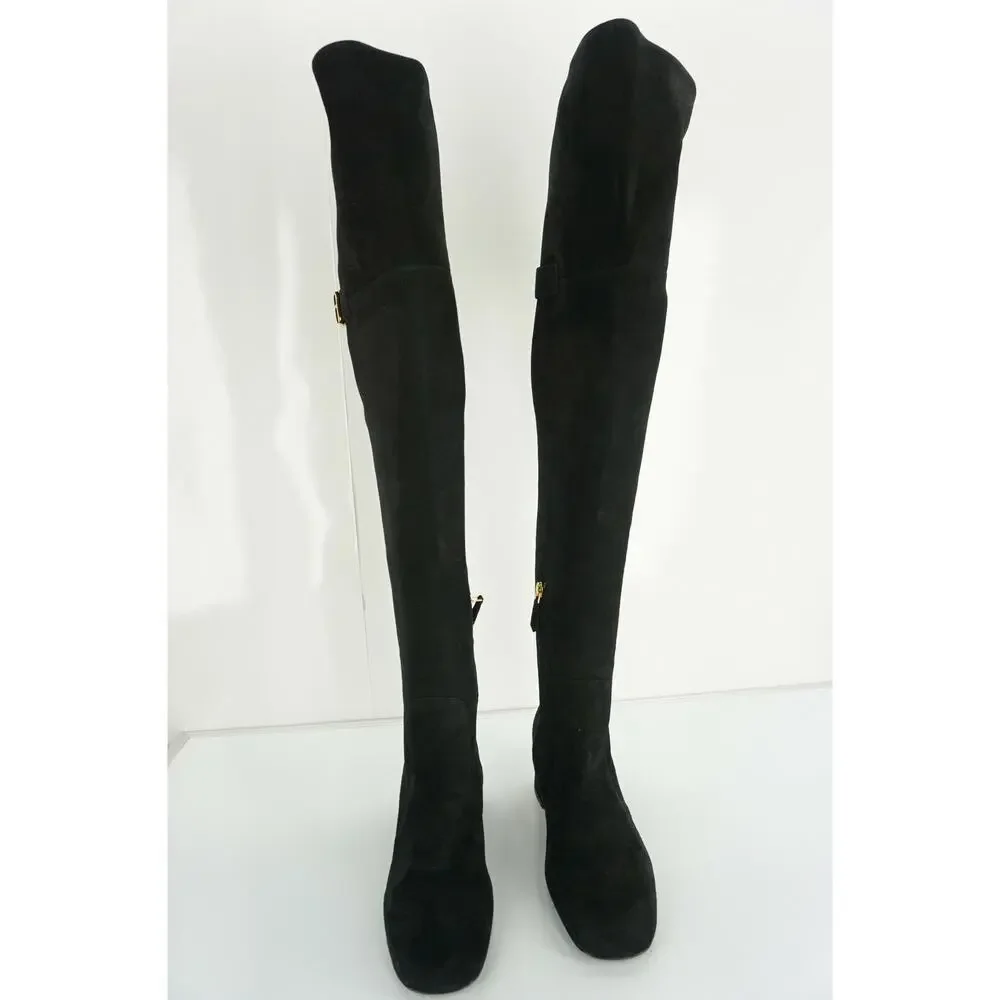 Prada black suede